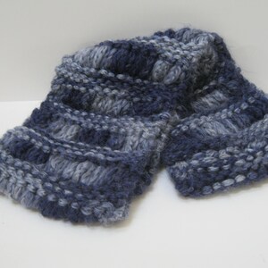 Infinity Scarf Chunky Blue Gra Soft Scarf Winter Accessories Wool Blend Scarf Woman Teen Winter Scarf Gift Idea