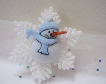 Snowflake Christmas Pin Christmas Brooch Snowman Brooch Christmas Jewelry Holiday Pin Woman Teen Gift Idea
