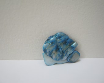 Handmade Fused Glass Brooch Fused Glass Pin Abstract Glass Brooch Blue Glass Pin Glass Jewelry Woman Teen Gift Idea Gifts For Her