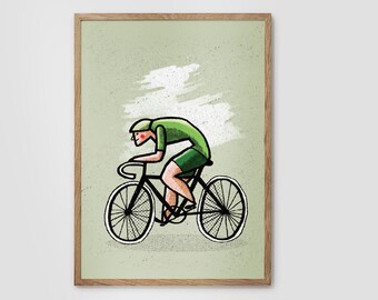 Buy Cycling Print. Inspirational Print. Bicycle Art Print for