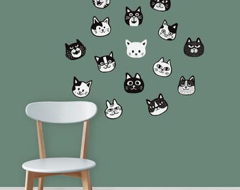 Adesivo Muro Gatto Che Cattura Farfalla - Decorazione Murale In Vinile Per Cucina - Foto 13
