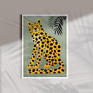 Stampa di animali selvatici. Ghepardo. Stampa artistica di gatto selvatico.