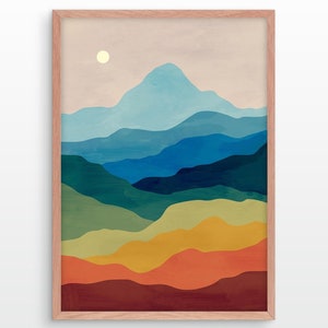 Buongiorno, stampa artistica di un paesaggio.