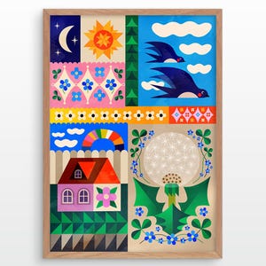 Frühling ist da Fine Art Print. Perfektes Dekor für Ihr Zuhause oder Büro. Satte Farben erhellen jede Wand.