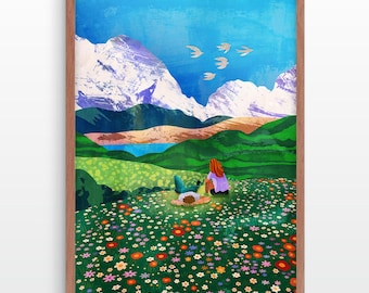 Mountan view Fine Art Print | Enjoying the moment alone in the mountains