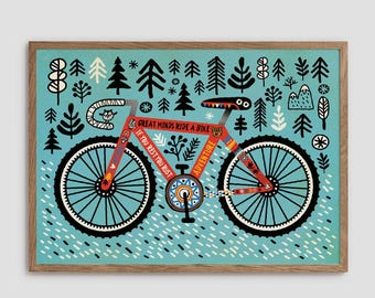 Cykelkonsttryck: Inspirerande cykelposter