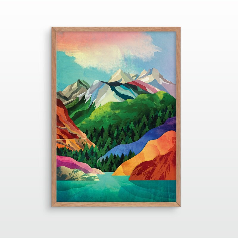 Mountain Art Print - Etsy