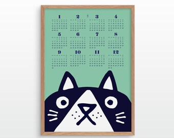 2024 CAT wall calendar. Wall decor for your home or office.