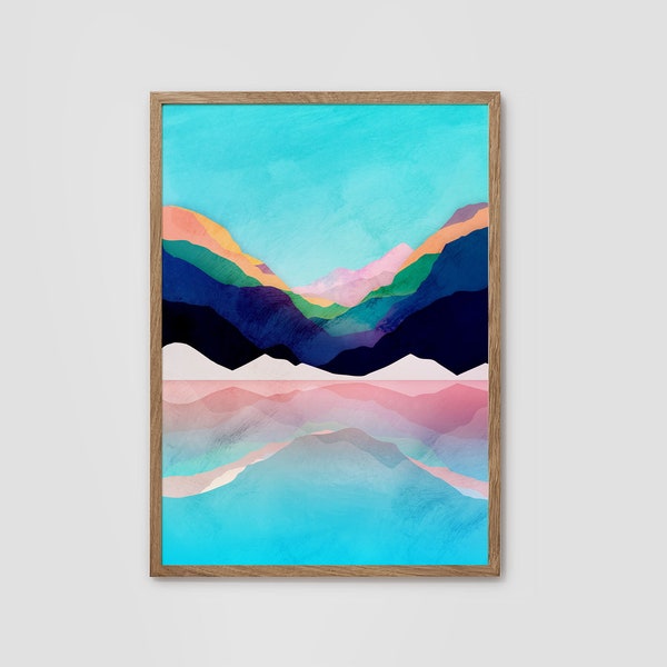 Landscape art print. Mountain print.