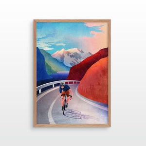 Cycling art print. Push the tempo.