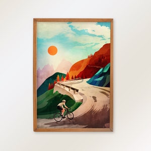 Cycling print. Solo ascent.