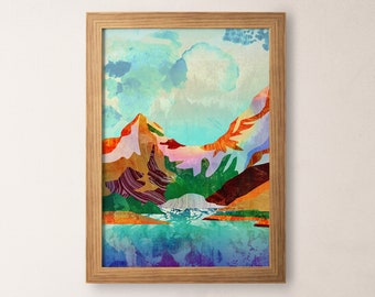 Summer in the mountains. Landscape fine art print.