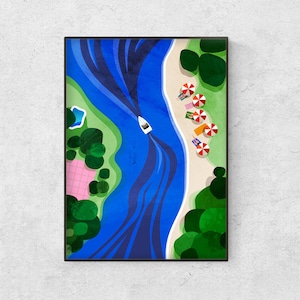 Stampa artistica di una crociera estiva. Un ricordo perfetto della tua vacanza al mare. Non fare niente di speciale, solo navigare.
