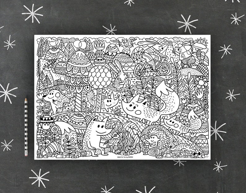 Colouring Pages for Kids. 16.5 X 24.4 Inch - Etsy