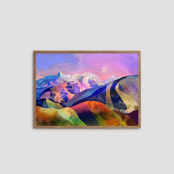 Purple haze in the mountains. Ideal print for decorating your home or office.