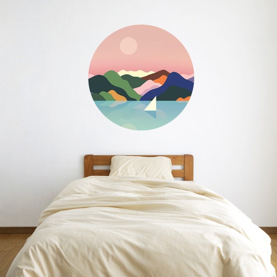 Sailing wall decal. Self-adhesive, repositionable, and removable wall decal. Wall decoration and a perfect gift for a sailor.