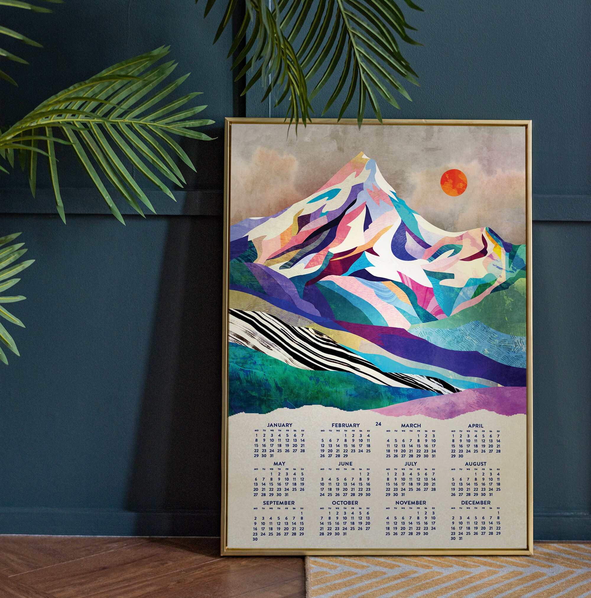2024 Mountain wall calendar. Wall decor for your home or office.