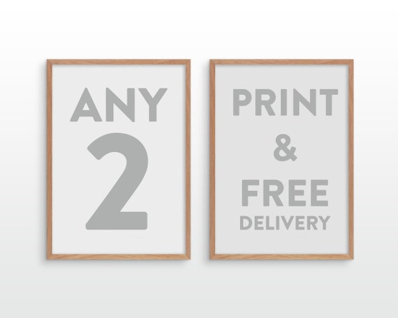 Set of two fine art prints by your choice. Choose any two prints from our shop.