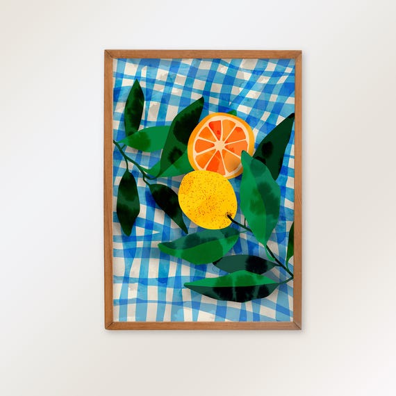 Lemons fine art print. Colorful image with a summer feeling to brighten up your home.