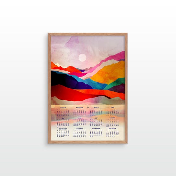 2026 wall calendar. Sunset. Wall decor for your home or office.