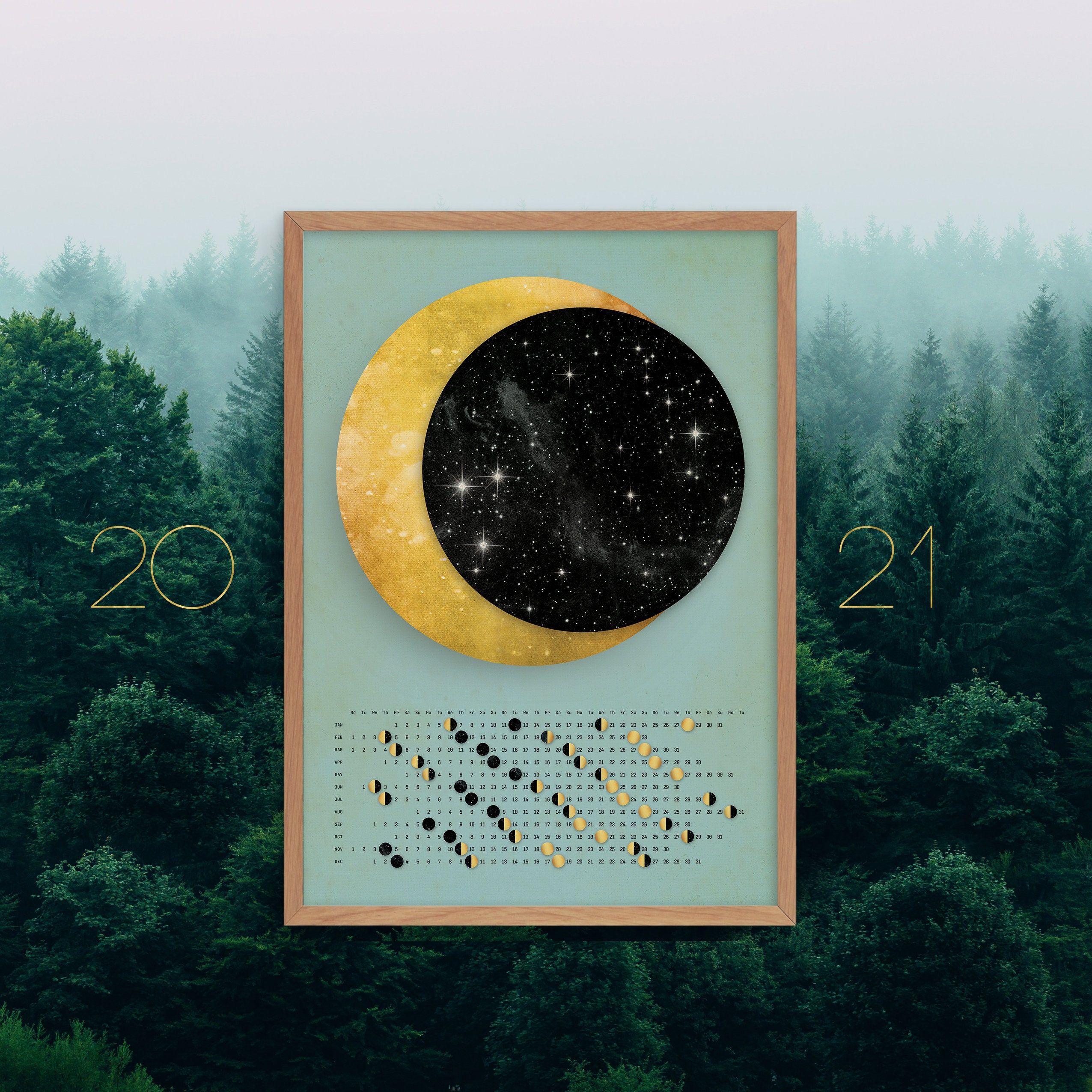 2021 Moon Calendar. Customized Moon calendar for you.