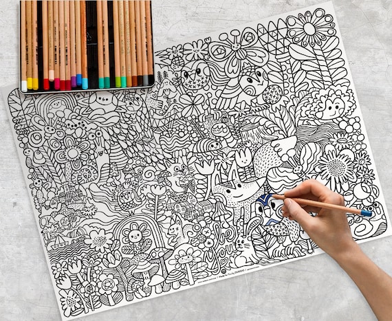 Big size colouring page for kids.