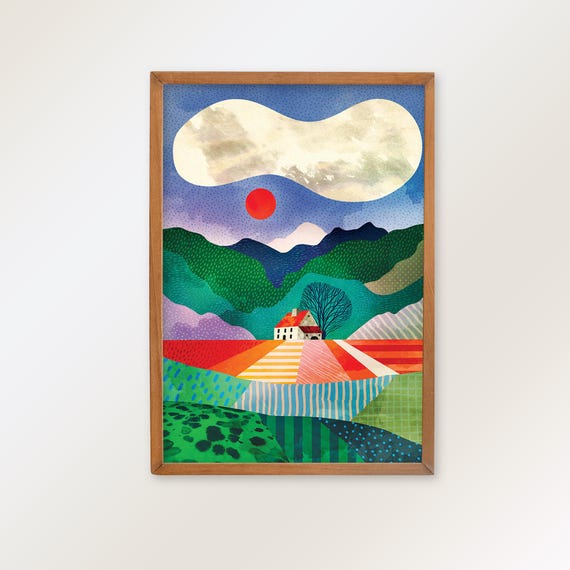 Ocrober landscape out in the country.  Colorful decoration for your home.