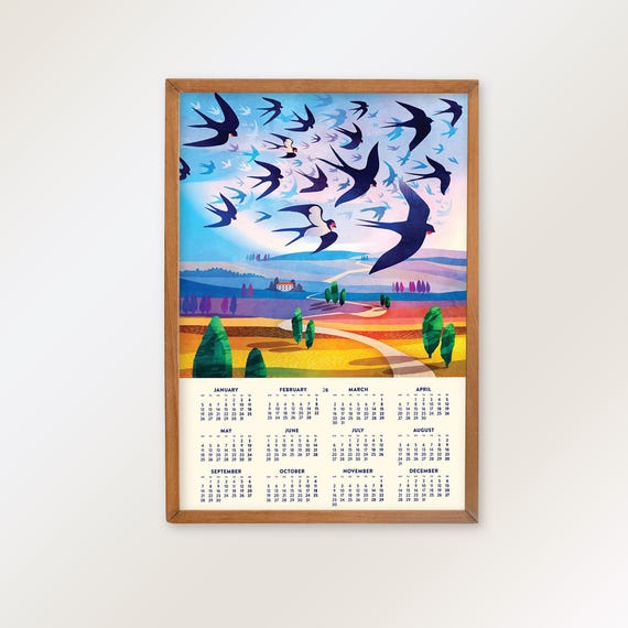 2026 Swallows calendar.  Wall decor for your home.