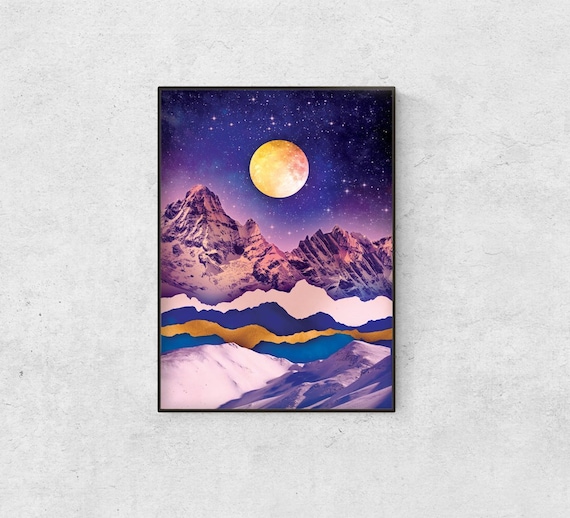 Layers of mountains, Mountain Art Print.