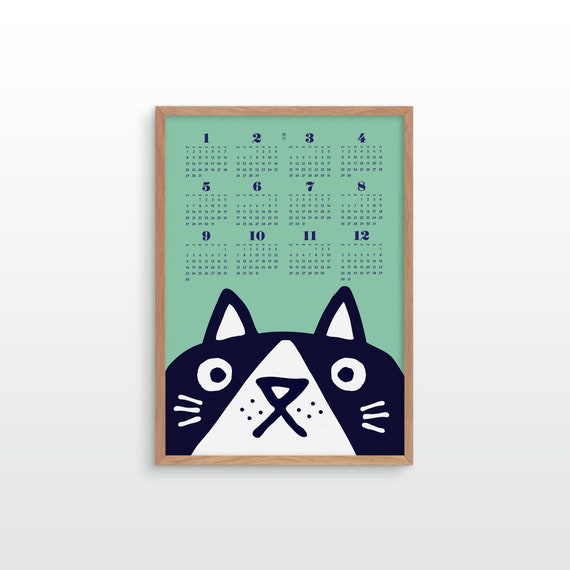 2024 CAT wall calendar. Wall decor for your home or office.