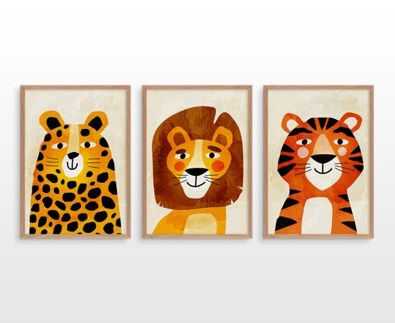 Set of three nursery art prints.