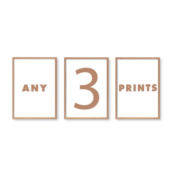 3 Art Print Deal. Choose three art prints.