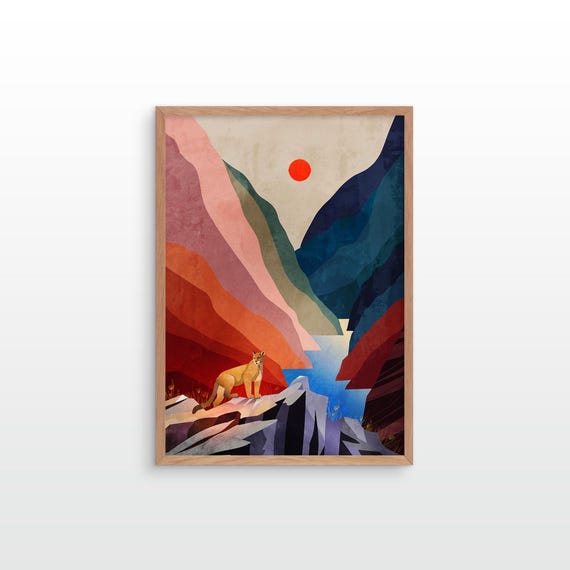 Mountain lion fine art print. Perfect decoration for your home.