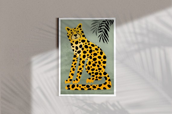 Wild animal print. Cheetah. Wild Cat art print.