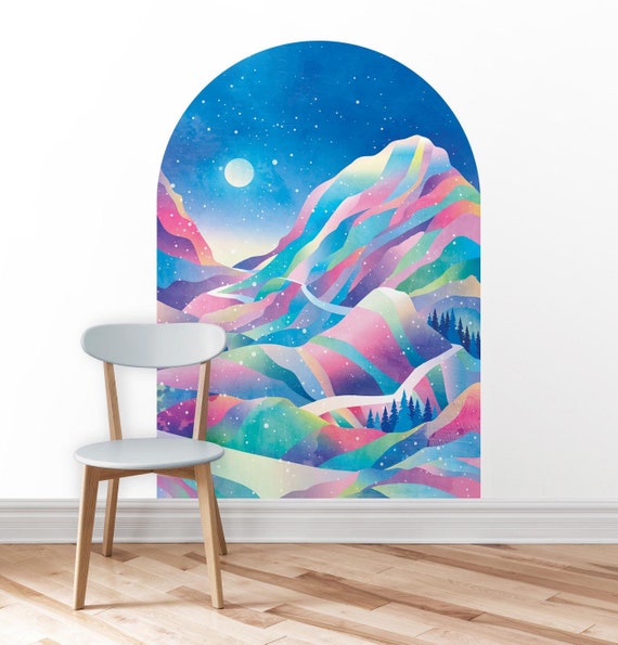 Winter Arche wall decal. Self-adhesive, repositionable, and removable fabric.