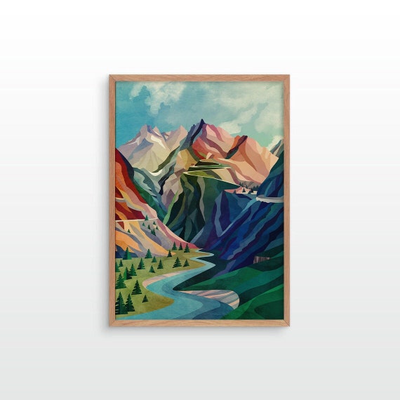 Mountain Pass. Fine art print.