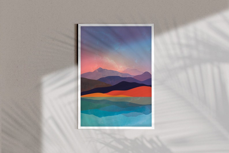 Home decor for your home. Mountains by the sea art print
