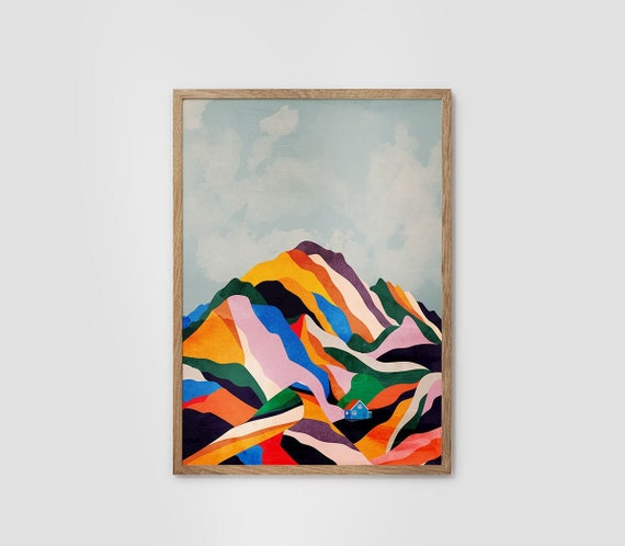 Landscape art print. Sugar mountain.