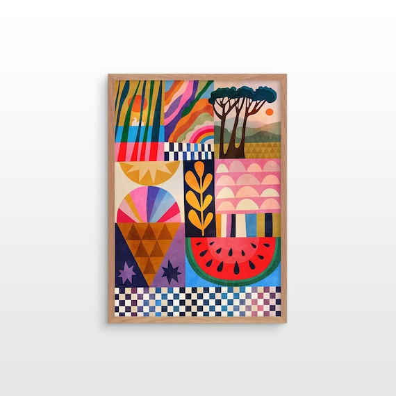 Summertime fine art print. Perfect decor for your home. Summer memories gathered in one place.