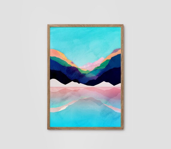 Landscape art print. Mountain print.