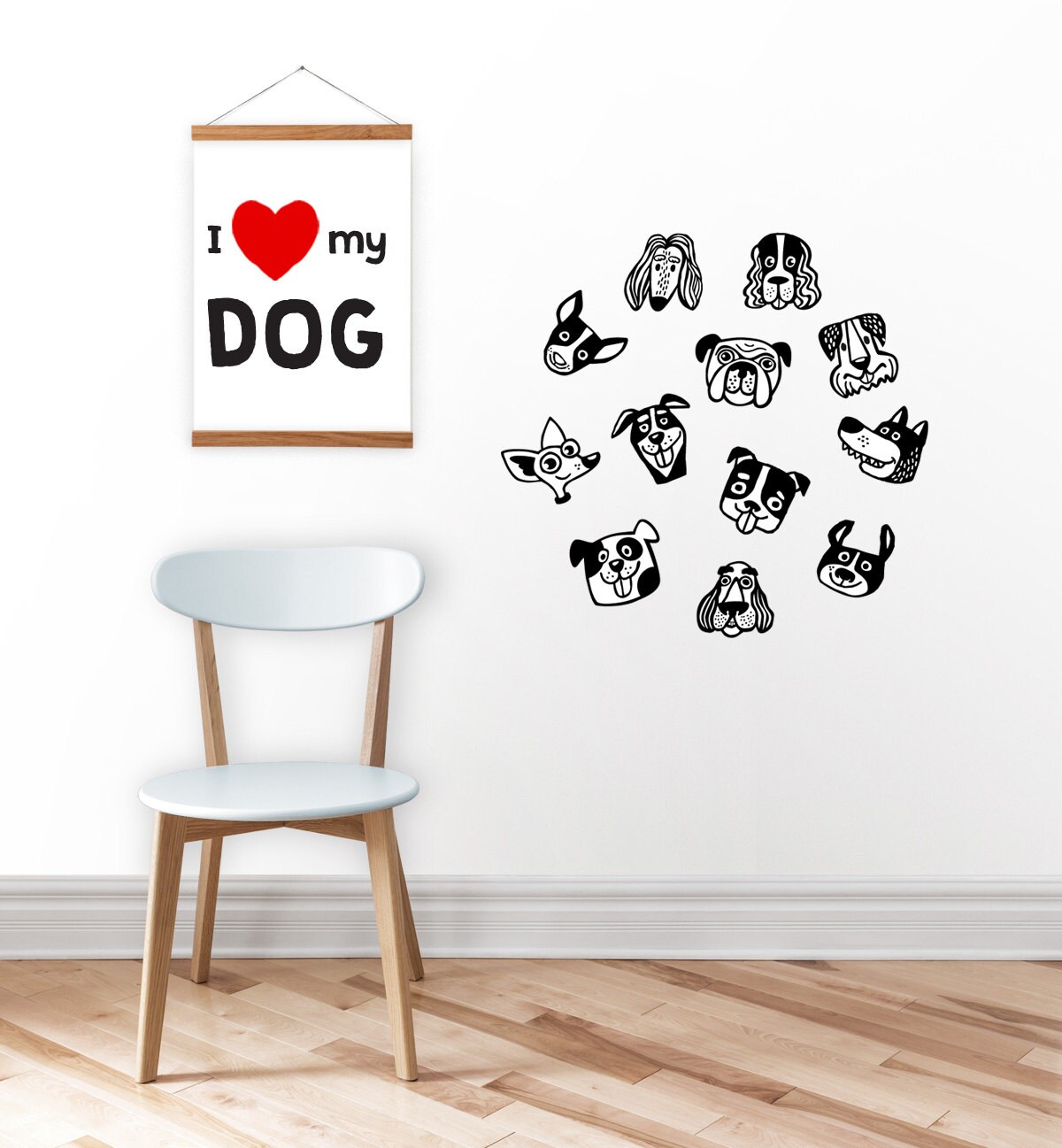 Dogs wall decal / dogs wall sticker / gift for dog lovers / dogs / wall sticker / kidsroom decor