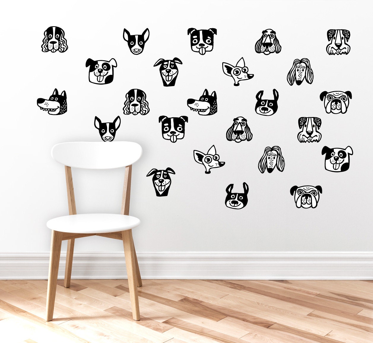 Dogs wall decal / dogs wall sticker / gift for dog lovers / dogs / wall