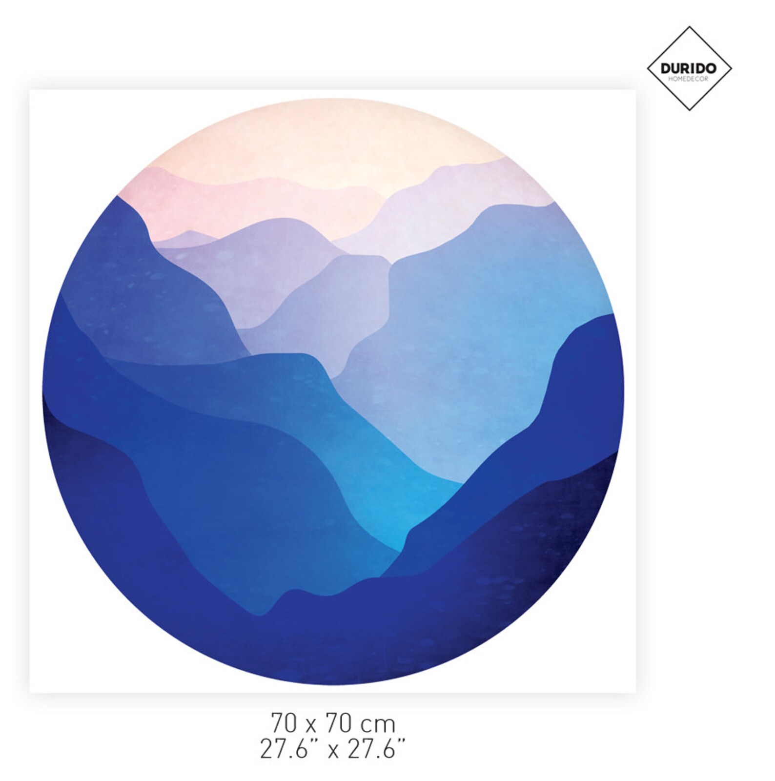 Landscape Wall Decal. Valley With Mountains. Self Adhesive Etsy