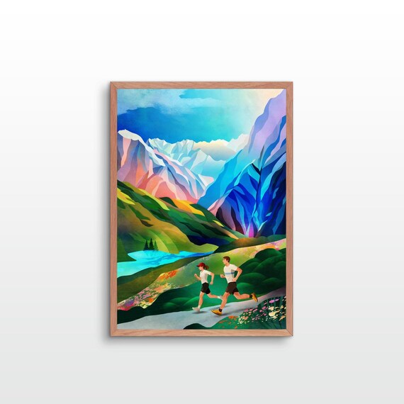 Runners fine art print. Perfect inspirational decoration for your home or office.