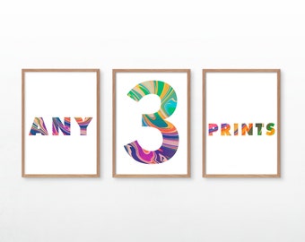 3 Art Print Deal. Choose three art prints.