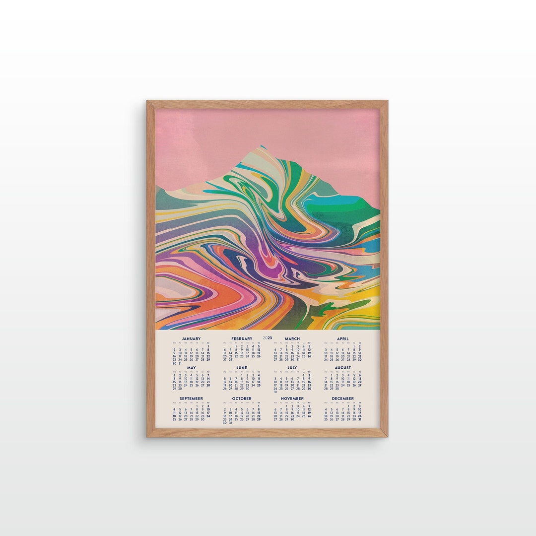 2023 Marble Mountain Wall Calendar. Wall Decor for Your Home Etsy