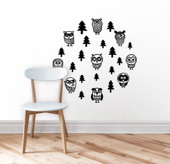 Owls wall decals for your wall. Great decoration for your home.