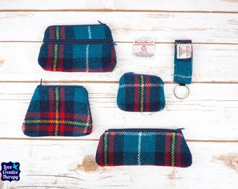 Wool Tweed and Silk with Accessory Pouch Pen Wrap Pen Roll Pen Case