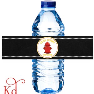 Fire Fighter Birthday Party! - Water Bottle Label - Printable | Instant Download