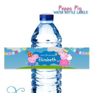 È Peppa Pig! - Etichetta bottiglia d&#39;acqua - stampabile
